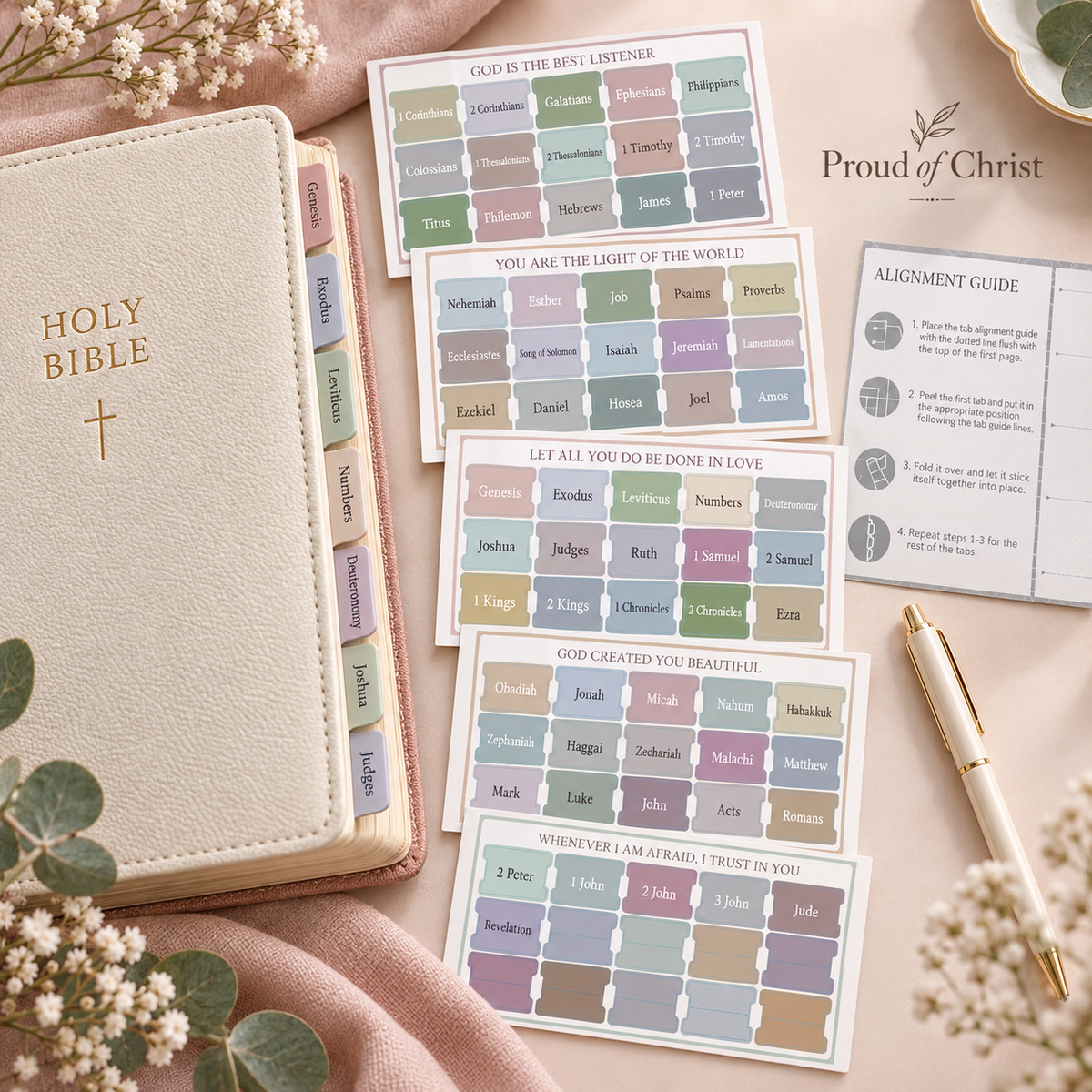 Bible Index Tabs: Complete 66-Book Set ( English )