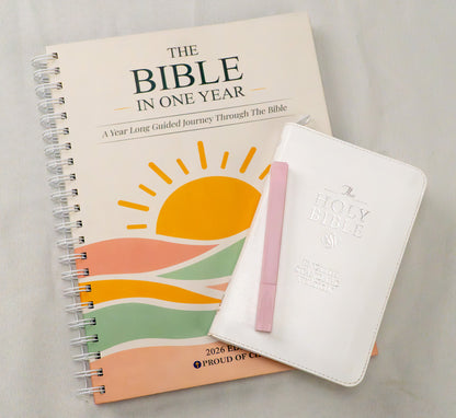 The Bible in One Year: A 52-Week Guided Devotional ( English )