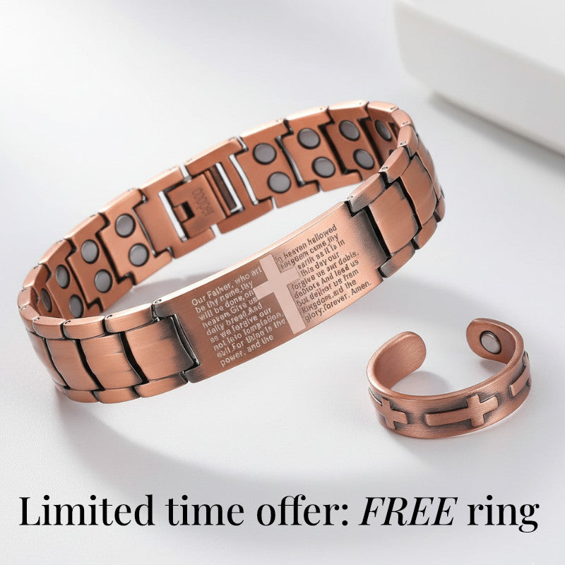 DivineStrength™ Copper Cross Bracelet