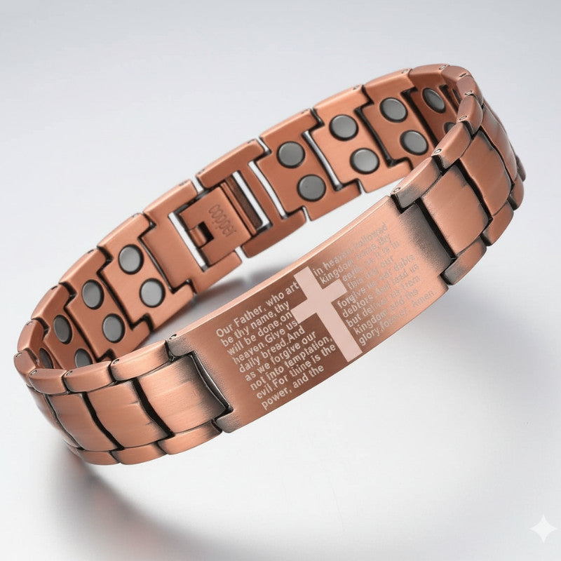 Pulsera con cruz de cobre DivineStrength™