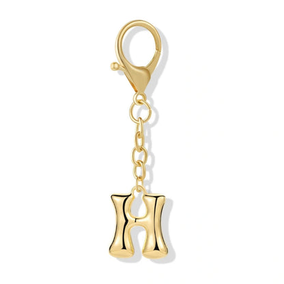 Bubble Initial Letter - Bag Charm