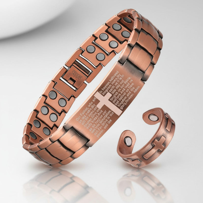 Pulsera con cruz de cobre DivineStrength™
