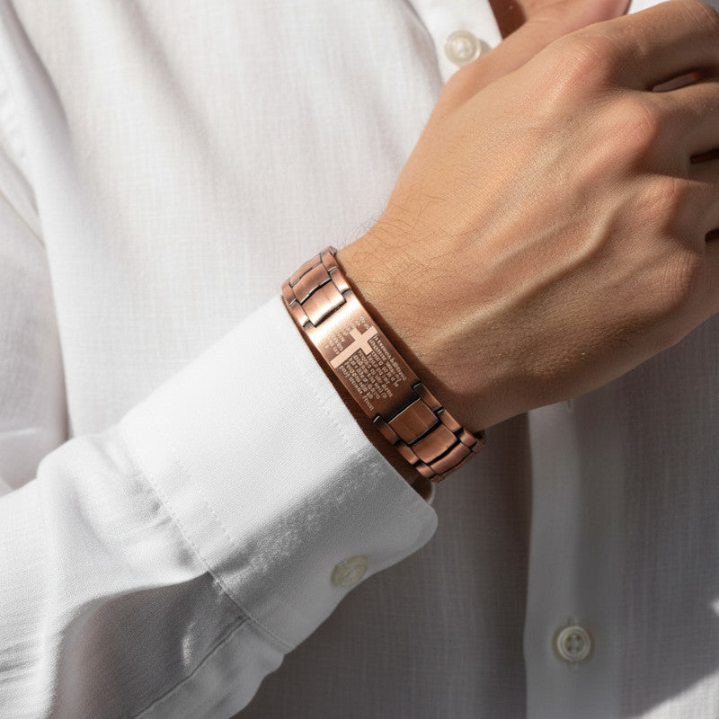 Pulsera con cruz de cobre DivineStrength™
