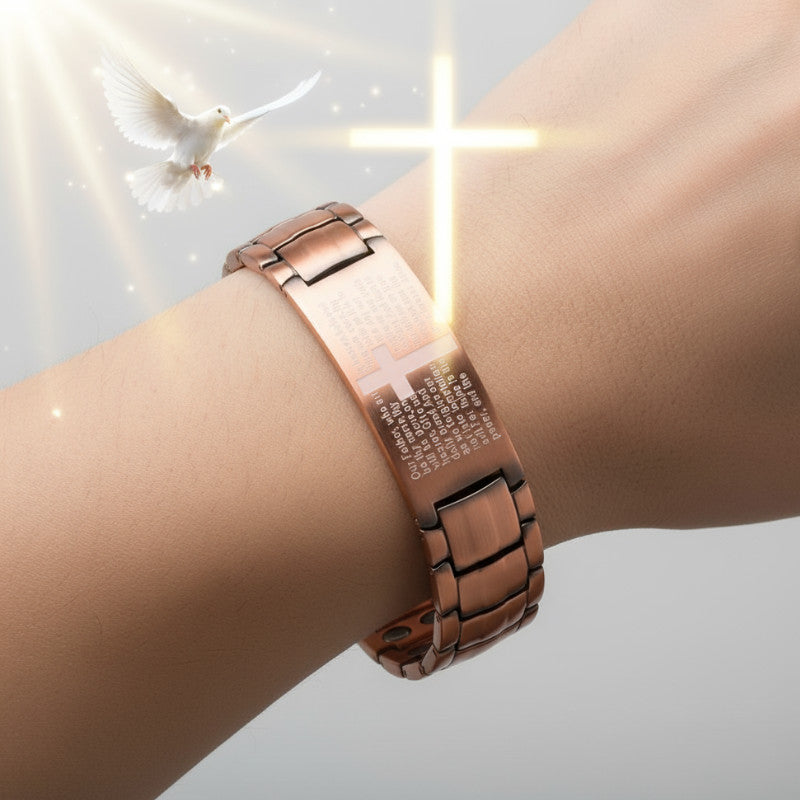 Pulsera con cruz de cobre DivineStrength™